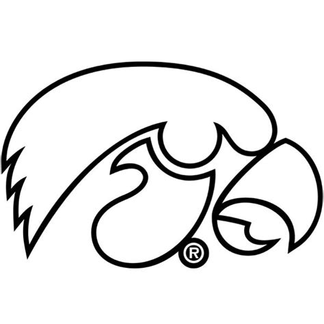 Iowa Hawkeyes Tiger Hawk Outline Decal