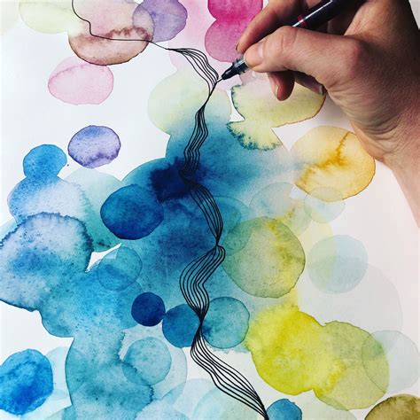 watercolour and pen from Helen Wells #abstractart | Watercolor art journal, Watercolor art ...