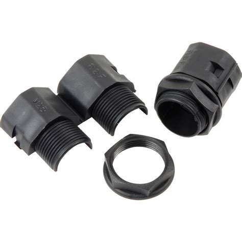 Polypropylene Flexible Conduit Fitting Pack 25mm Black ...