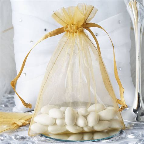 Efavormart 50PCS Organza Gift Bag Drawstring Pouch for Wedding Party ...