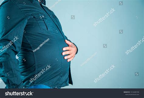 Fat Belly Man Black Shirt Stock Photo 1514200190 | Shutterstock