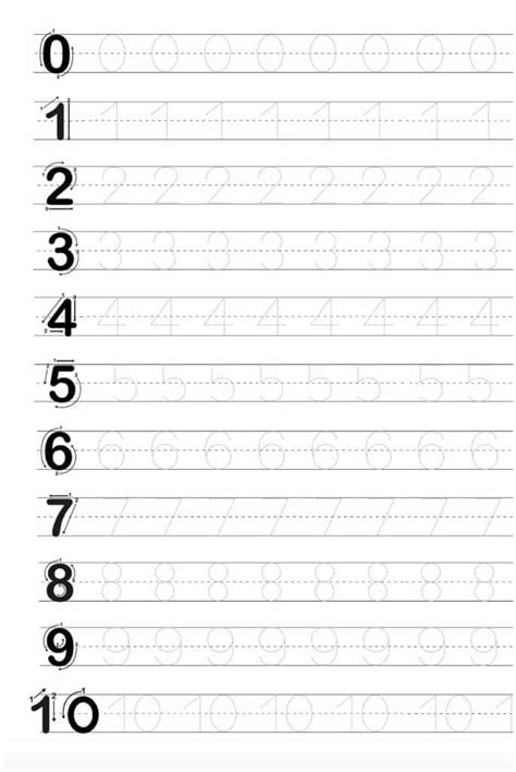 Printable Worksheets For Tracing Letters & Numbers