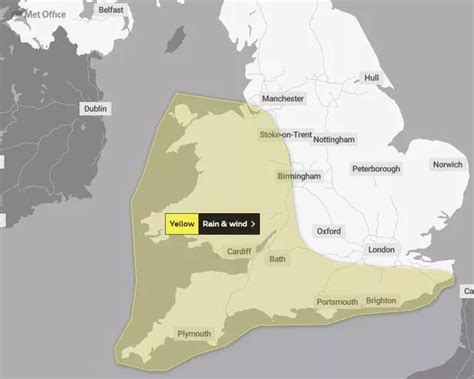 Met Office weather warning: Heavy rain and strong winds of up to 50mph to hit Dorset as ...