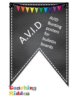 AVID Bulletin Board Header Decoration Chalkboard multi color rainbow pennant | Cute bulletin ...