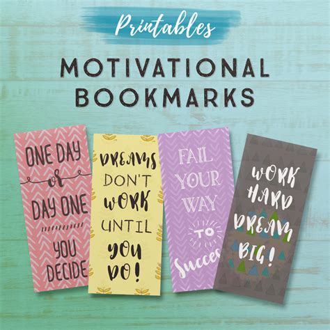 paper invader free printable bookmarks motivational - free printable inspirational quote ...