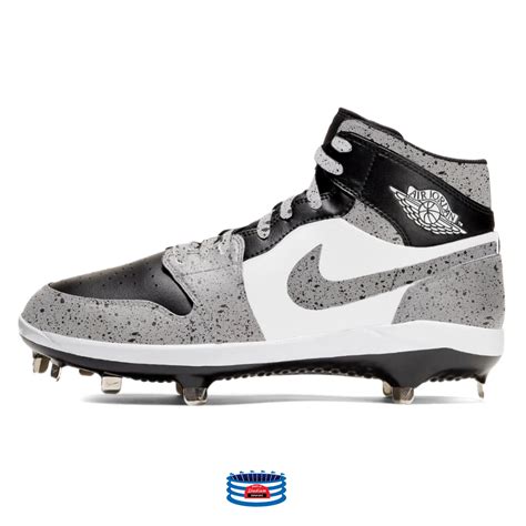 "Concrete" Jordan 1 Retro Cleats – Stadium Custom Kicks