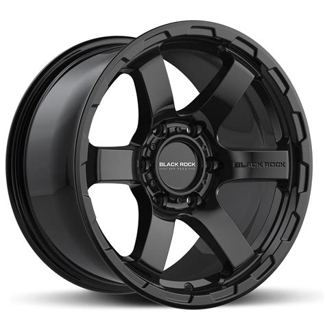 BLACK ROCK GRIP GLOSS BLACK 17X9 6X139.7 WHEEL ONLY - CNC Wheels