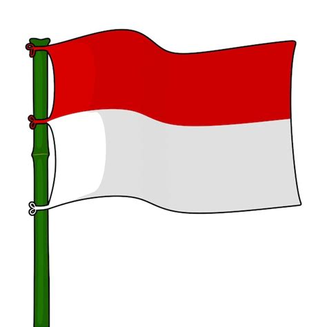 Premium Vector | A drawing of a flag that says indonesia on it.