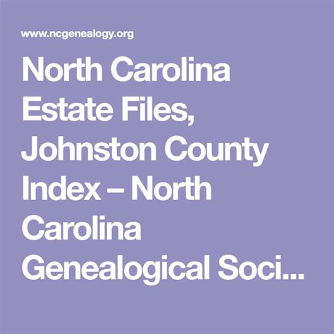 North Carolina Estate Files