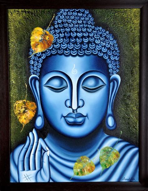 Buy 'Lord Buddha Painting' a beautiful painting by Indian Artist Ramesh Patel | Buddha art ...