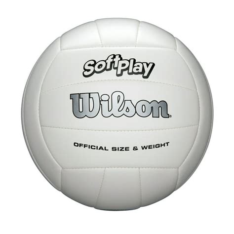 Wilson Soft Play Outdoor Volleyball, Official Size, White - Walmart.com - Walmart.com