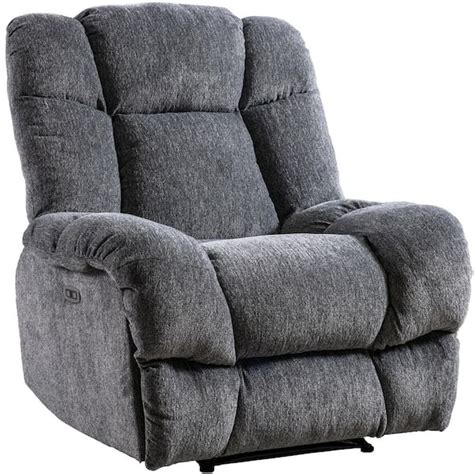 dreamlify Gray Electric Recliner Chair with USB Port, Overstuffed ...