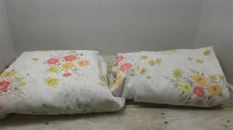 Twin Flat Sheets, Set of 2 Flat Sheets, Vintage Bedding, Vintage Sheets, Linens - Etsy