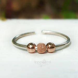 Adhd Fidget Ring, Fidget Ring, Adhd Jewelry, Rose Gold Bead Ring - Etsy