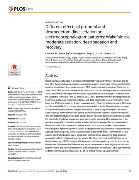 (PDF) Different effects of propofol and dexmedetomidine sedation on ...