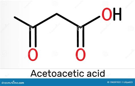 Ketone Body Acetoacetic Acid, Diacetic Acid Molecule. Skeletal Formula ...