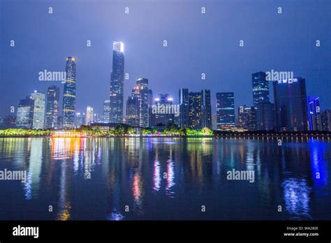 Guangzhou city at night Stock Photo - Alamy