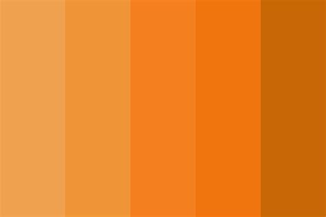 6 Shades of Orange Color Palette