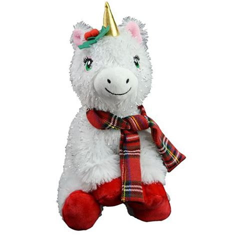 Make Your Own Stuffed Animal Cuddly Soft Joy the Christmas Unicorn Kit 8 inch Kit. No Sewing ...