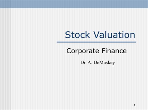 Stock Valuation