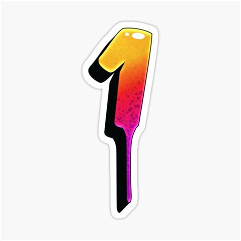 "Graffiti Number 1 Digit Colorful Paint Splash Style" Sticker for Sale by ToTheNextLetter ...