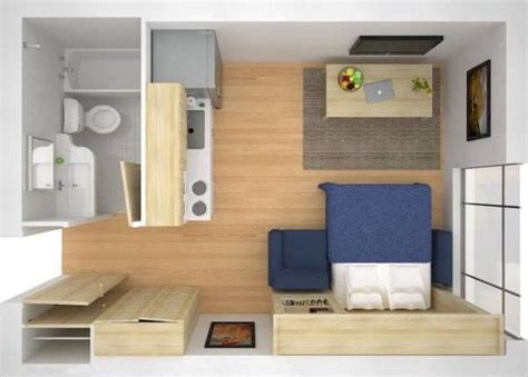 Simple Room Apartmen Design15 in 2019 | Studio apartment layout, Small studio apartments, Studio ...