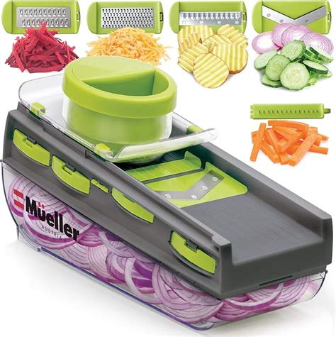 Amazon.com: Mueller Mandoline Slicer, Premium Quality V-Pro Five Blade Adjustable Vegetable ...