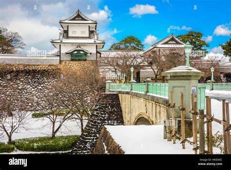 Kanazawa, Japan at Kanazawa Castle in the winter Stock Photo - Alamy