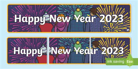 Happy New Year 2023 Banner | Classroom Resources | Twinkl