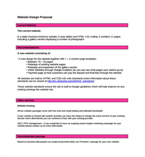 Website Proposal Template | Word Doc | PDF - Bonsai