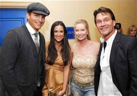 Patrick Swayze with his wife,Lisa Niemi, with Demi Moore and Ashton Kutcher