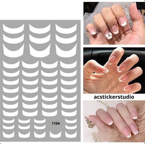 1 Sheet French Tip Nail Stickers - Etsy