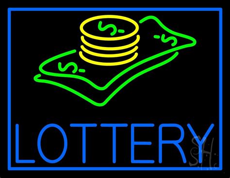 Blue Lottery Logo LED Neon Sign - Lotto Neon Signs - Everything Neon