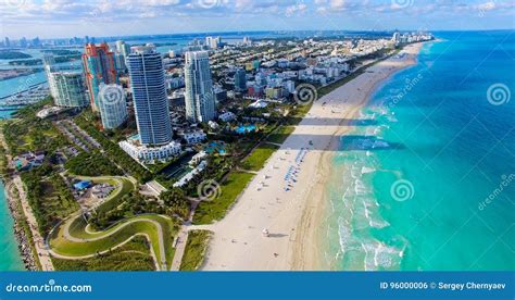 South Beach, Miami Beach. Florida. Aerial View. Stock Photo - Image of horizon, florida: 96000006