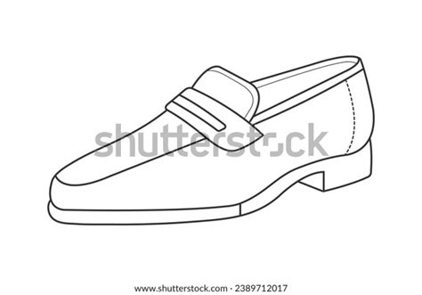 Shoe Sketch Hand Drawn Shoe Outline Stock Vector (Royalty Free ...