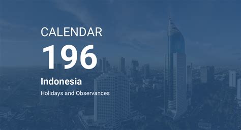 Year 196 Calendar – Indonesia