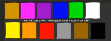 Behavior Card Day cast meme by snivy0711 on DeviantArt