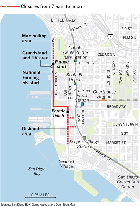 Port of San Diego Holiday Bowl Parade route - The San Diego Union-Tribune