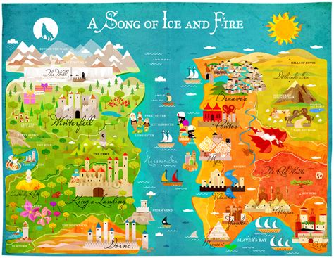 A Map of Ice and Fire (Game of Thrones) | Behance