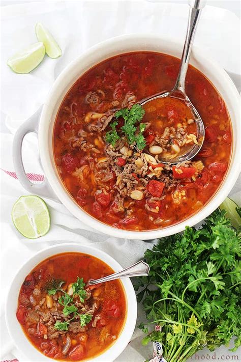 Chorizo, Rice and Bean Soup Recipe | Diethood