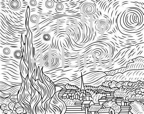 Van Gogh Coloring Pages Free