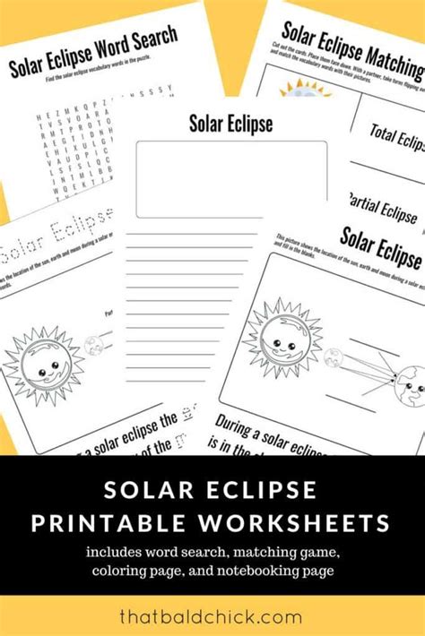 Total Eclipse Activities For Kids