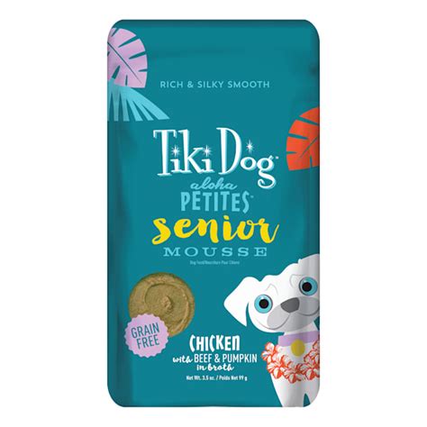 Tiki Dog Aloha Petites Small Breed Senior Mousse Chicken with Beef ...