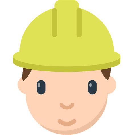 Construction worker emoji clipart. Free download transparent .PNG | Creazilla