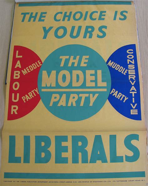 "The choice is yours" - 1955 British Liberal Party Poster : r ...