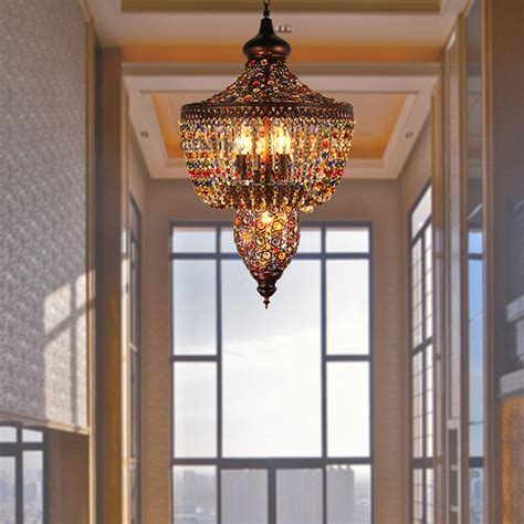 Mediterranean Tiffany chandelier restaurant glass chandeliers hotel ...