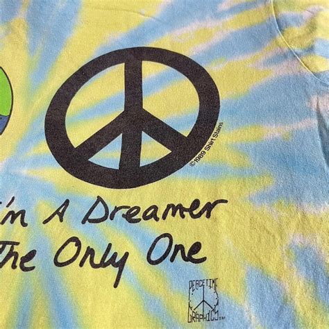 1989 John Lennon Imagine Peace Dreamer Promo Tie Dye … - Gem