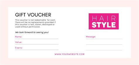 Gift voucher ready to be used in your hair salon. Create the best template for your business now ...