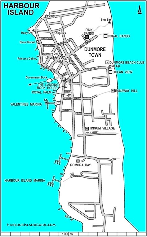 Dunmore Town Street Map | HarbourIslandGuide