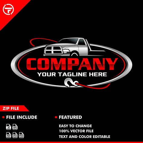 Towing Logo Template Truck Logo Service Logo Logo Design - Etsy